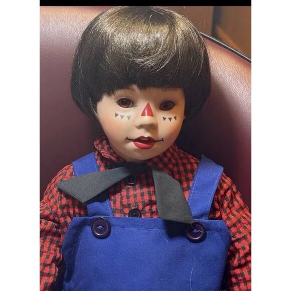 Large Vintage Raggedy Ann and Andy Porcelain Face And Hands - Picture 8 of 16